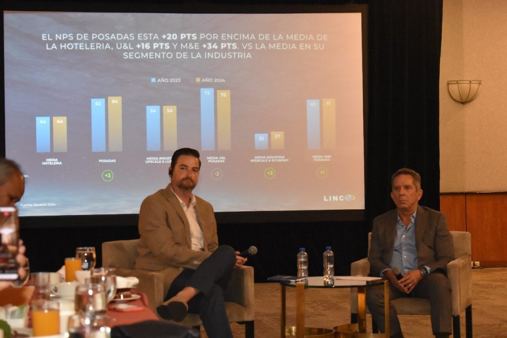 Geoffrey Ryskamp, Vicepresidente de Hospitalidad en Medallia y Enrique Calderón.