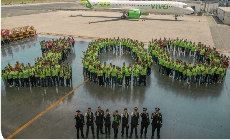 Viva celebró la llegada de una nueva aeronave A321 que se convierte en el avión número 100 de su flota.