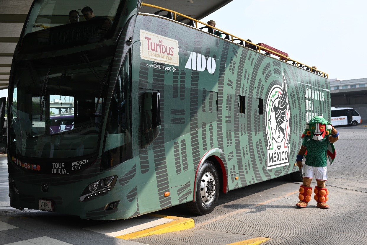 Turibus también portará esta identidad visual con dos unidades tanto en CDMX y Puebla.